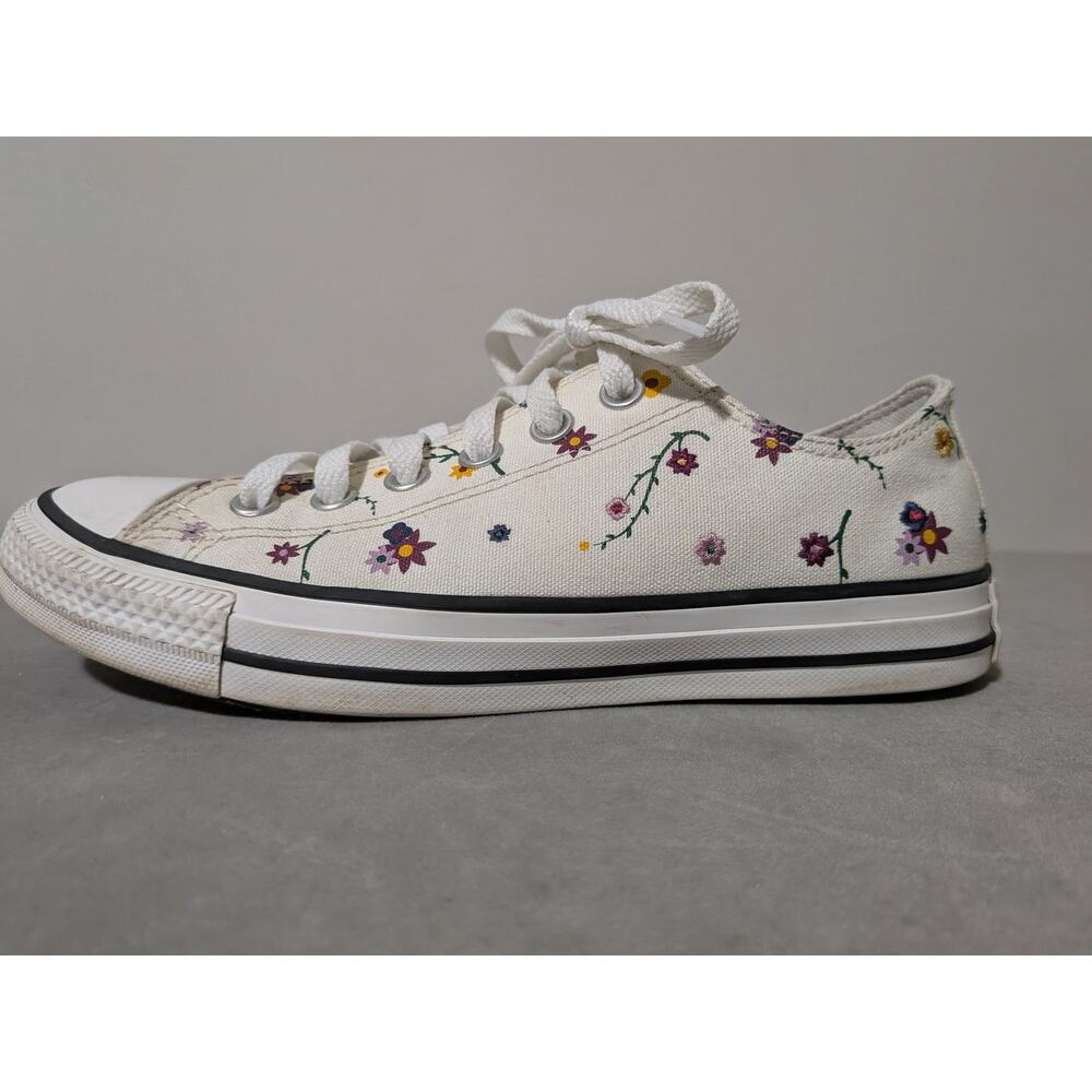 Converse Chuck Taylor All Star Low Floral Embroidered Sneakers Women's Sz 7.5 - Picture 13 of 16